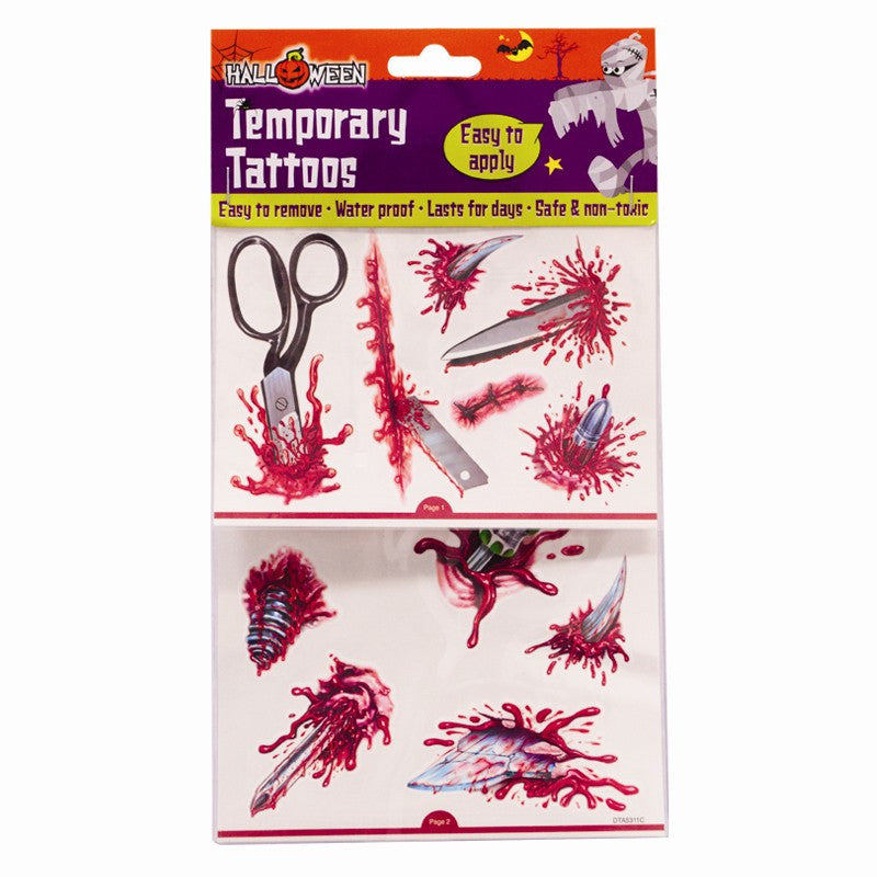 Temporary Halloween Tattoos Colour Contact Lenses