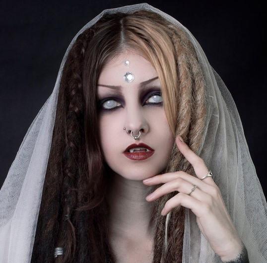 Blind White Contact Lenses Colour Contact Lenses